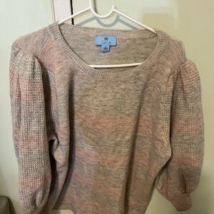 CeCe Women's Heathered Beige Sweater